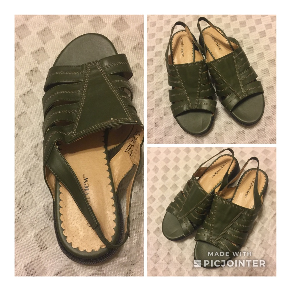Preowned Comfortview Sling Back Sandals. Size 8.5